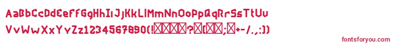 RockfireRegular Font – Red Fonts on White Background