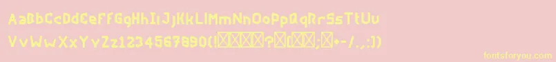RockfireRegular Font – Yellow Fonts on Pink Background