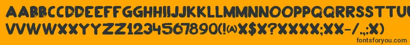 DkPlakkaat Font – Black Fonts on Orange Background