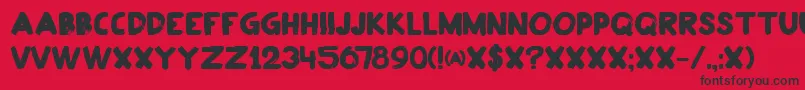 DkPlakkaat Font – Black Fonts on Red Background