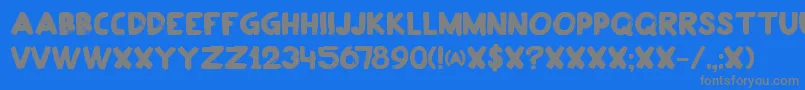 DkPlakkaat Font – Gray Fonts on Blue Background