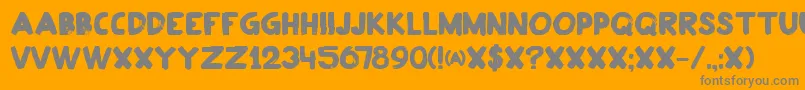 DkPlakkaat Font – Gray Fonts on Orange Background