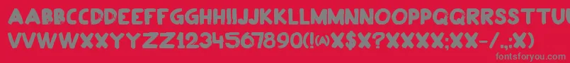 DkPlakkaat Font – Gray Fonts on Red Background