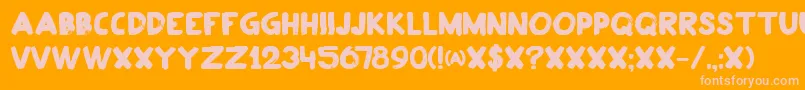 DkPlakkaat Font – Pink Fonts on Orange Background