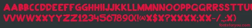 DkPlakkaat Font – Red Fonts on Black Background