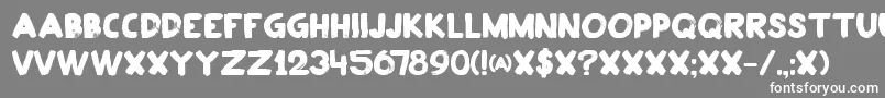 フォントDkPlakkaat – 灰色の背景に白い文字
