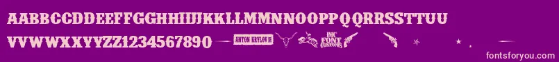 IfcInsaneRodeoBoldBold Font – Pink Fonts on Purple Background