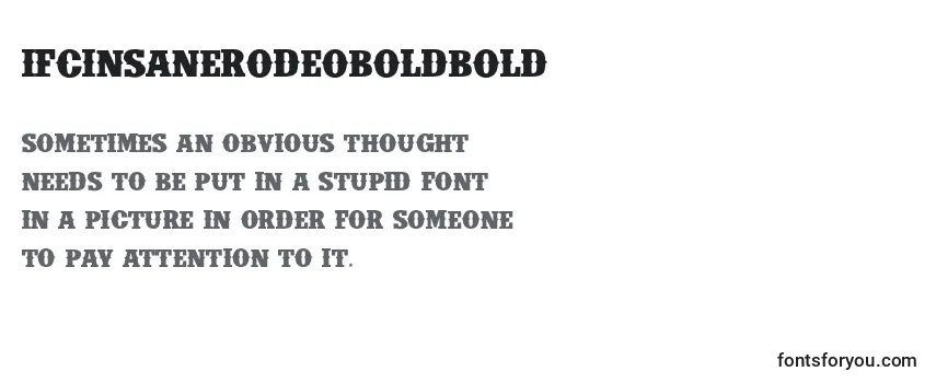 Review of the IfcInsaneRodeoBoldBold Font