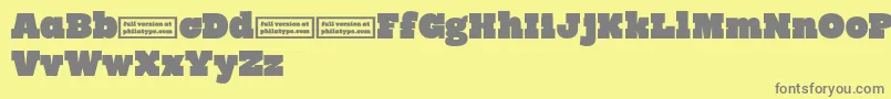 RynoSlabDemo Font – Gray Fonts on Yellow Background