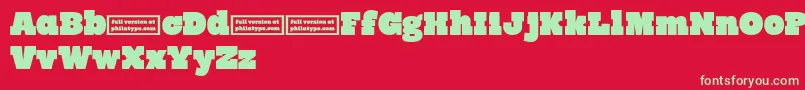 RynoSlabDemo Font – Green Fonts on Red Background