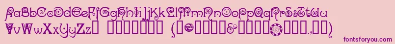 Nockc ffy Font – Purple Fonts on Pink Background