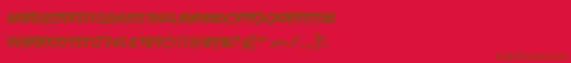 Crashlandingbb Font – Brown Fonts on Red Background