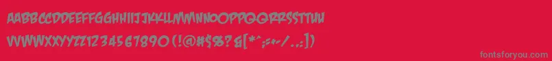 Crashlandingbb Font – Gray Fonts on Red Background