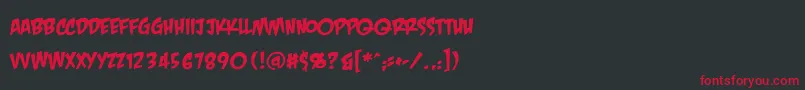 Crashlandingbb Font – Red Fonts on Black Background