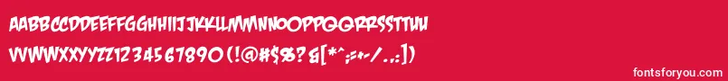Crashlandingbb Font – White Fonts on Red Background