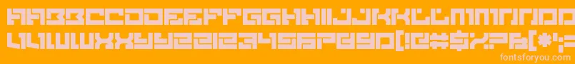 Brittle Font – Pink Fonts on Orange Background