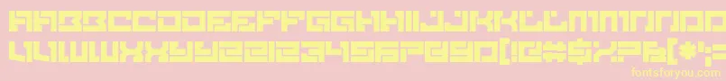 Brittle Font – Yellow Fonts on Pink Background