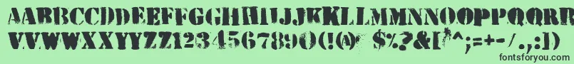 HvdPeace Font – Black Fonts on Green Background