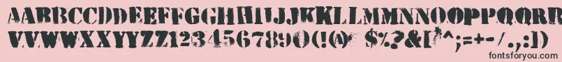 HvdPeace Font – Black Fonts on Pink Background