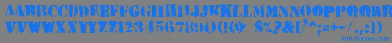 HvdPeace Font – Blue Fonts on Gray Background