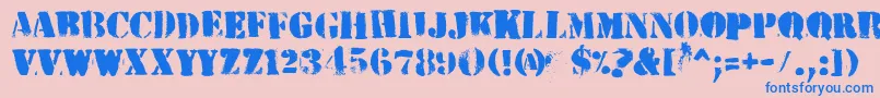 HvdPeace Font – Blue Fonts on Pink Background