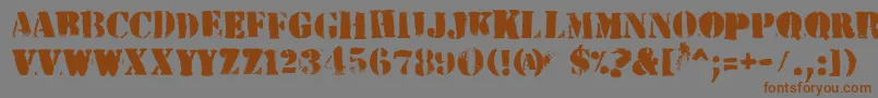 HvdPeace Font – Brown Fonts on Gray Background
