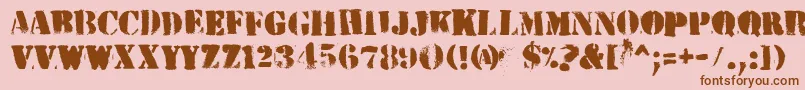 HvdPeace Font – Brown Fonts on Pink Background