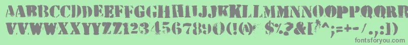 HvdPeace Font – Gray Fonts on Green Background