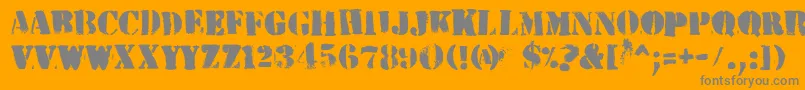 HvdPeace Font – Gray Fonts on Orange Background