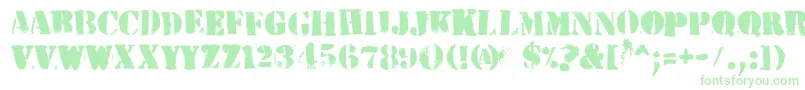 HvdPeace Font – Green Fonts on White Background