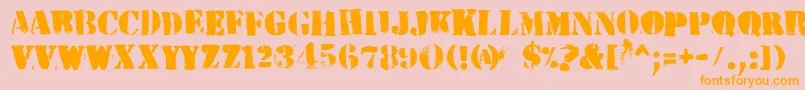 HvdPeace Font – Orange Fonts on Pink Background