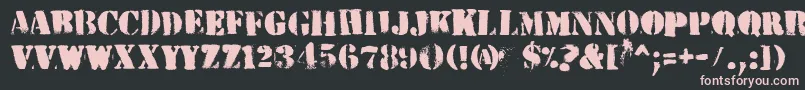 HvdPeace Font – Pink Fonts on Black Background