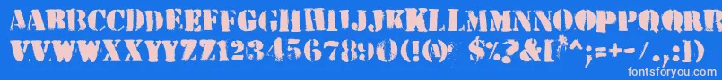 HvdPeace Font – Pink Fonts on Blue Background