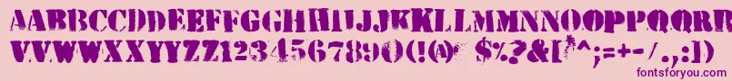 HvdPeace Font – Purple Fonts on Pink Background