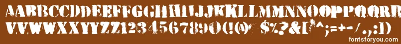 HvdPeace Font – White Fonts on Brown Background