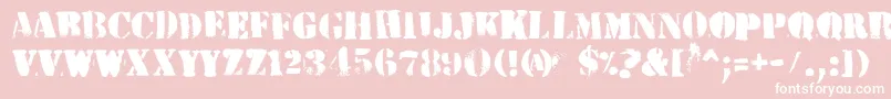 HvdPeace Font – White Fonts on Pink Background