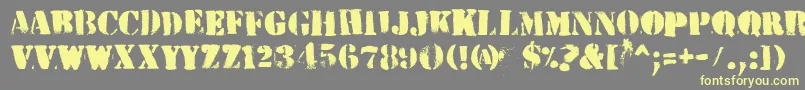 HvdPeace Font – Yellow Fonts on Gray Background