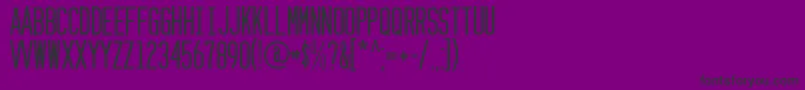 Zzyzx-Schriftart – Schwarze Schriften auf violettem Hintergrund