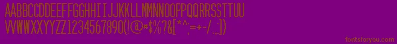 Шрифт Zzyzx – коричневые шрифты на фиолетовом фоне