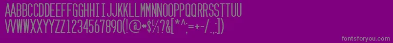 Zzyzx-fontti – harmaat kirjasimet violetilla taustalla