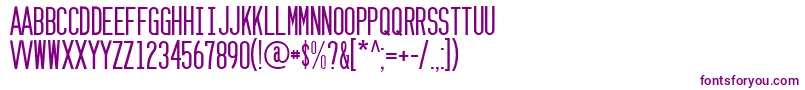 Шрифт Zzyzx – фиолетовые шрифты на белом фоне