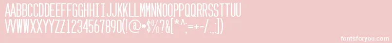 Zzyzx Font – White Fonts on Pink Background
