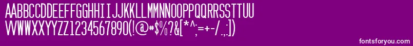 Шрифт Zzyzx – белые шрифты на фиолетовом фоне