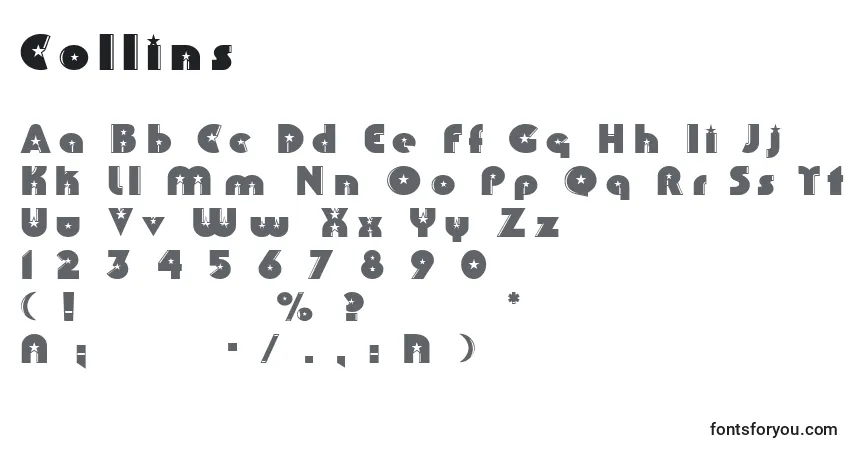 Шрифт Collins – алфавит, цифры, специальные символы