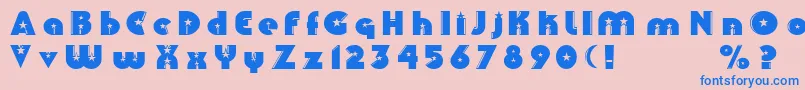 Collins Font – Blue Fonts on Pink Background