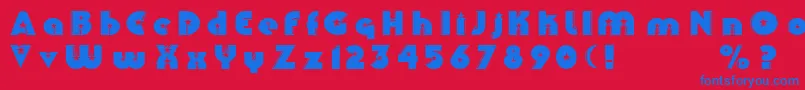 Collins Font – Blue Fonts on Red Background