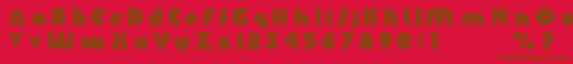 Collins Font – Brown Fonts on Red Background