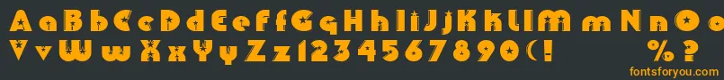 Collins Font – Orange Fonts on Black Background