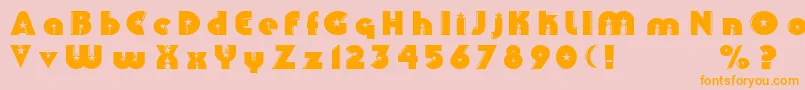 Collins Font – Orange Fonts on Pink Background