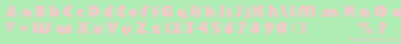 Collins Font – Pink Fonts on Green Background